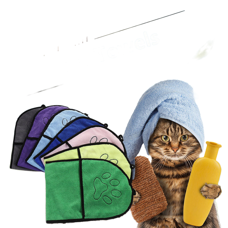 Toalha Absorvente de Microfibra para Cães e Gatos
